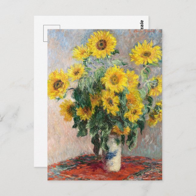 Bouquet of Sunflowers by Claude Monet Classic Postcard (Front/Back)