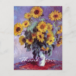Bouquet of Sunflowers by Claude Monet Postcard