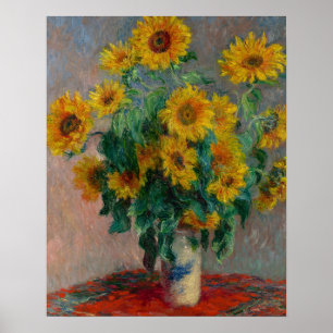 Bouquet of Sunflowers by Claude Monet Poster