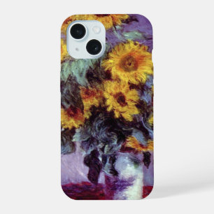 Bouquet of Sunflowers by Claude Monet, Vintage Art iPhone 15 Case