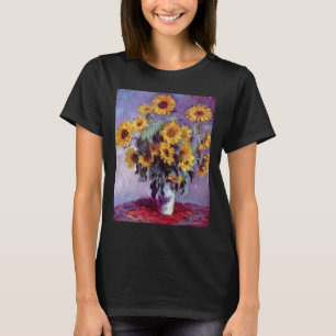 Bouquet of Sunflowers by Claude Monet, Vintage Art T-Shirt