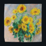 Bouquet of Sunflowers Claude Monet     Bandana<br><div class="desc">Bouquet of Sunflowers. Claude Monet. 1881. Reproduction of famous works of art  images in the public domain.</div>
