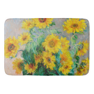 Bouquet of Sunflowers Claude Monet       Bath Mat