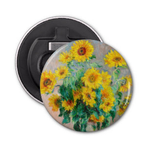 Bouquet of Sunflowers Claude Monet     Bottle Opener