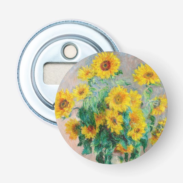 Bouquet of Sunflowers Claude Monet     Bottle Opener (Front)