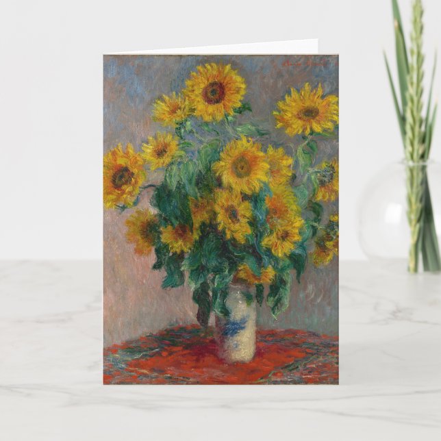 Bouquet of Sunflowers | Claude Monet Card (Front)
