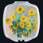 Bouquet of Sunflowers Claude Monet     Compact Mirror<br><div class="desc">Bouquet of Sunflowers. Claude Monet. 1881. Reproduction of famous works of art  images in the public domain.</div>