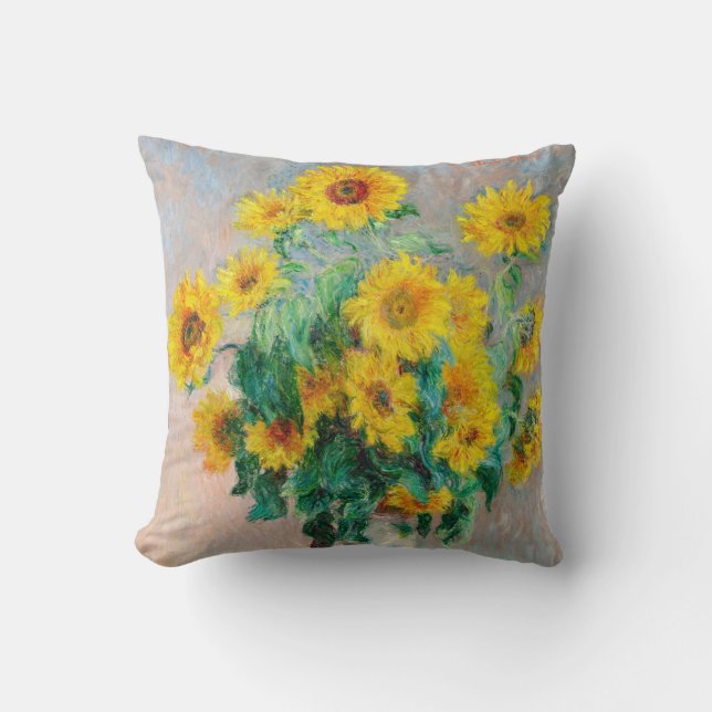 Bouquet of Sunflowers Claude Monet    Cushion (Front)