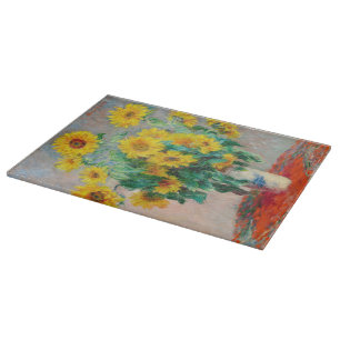 Bouquet of Sunflowers Claude Monet    Cutting Board