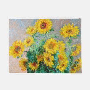 Bouquet of Sunflowers Claude Monet Doormat