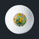 Bouquet of Sunflowers Claude Monet    Golf Balls<br><div class="desc">Bouquet of Sunflowers. Claude Monet. 1881. Reproduction of famous works of art  images in the public domain.</div>