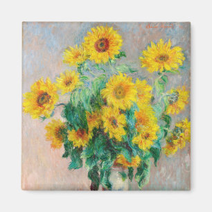 Bouquet of Sunflowers Claude Monet   Magnet