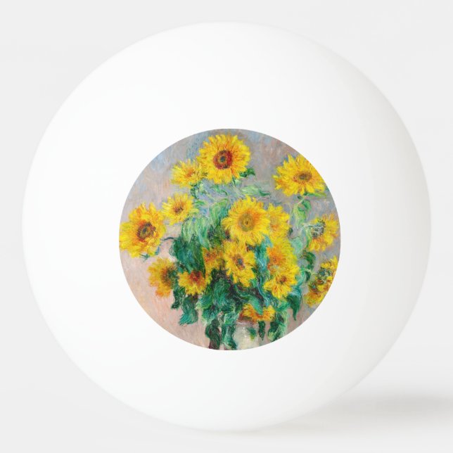 Bouquet of Sunflowers Claude Monet   Ping Pong Ball (Front)