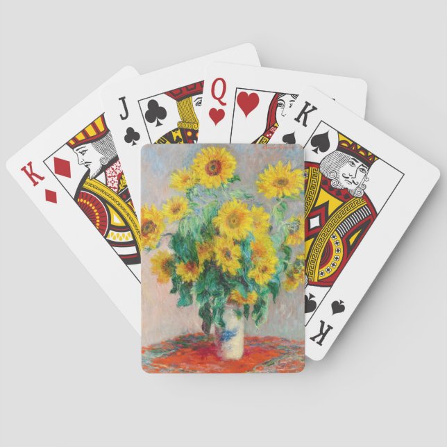 Bouquet of Sunflowers Claude Monet       Playing Cards (Back)
