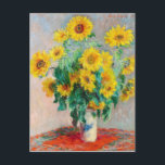 Bouquet of Sunflowers Claude Monet    Postcard<br><div class="desc">Bouquet of Sunflowers. Claude Monet. 1881. Reproduction of famous works of art  images in the public domain.</div>