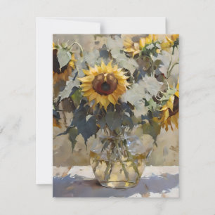 Bouquet Of Sunflowers F - Oils Holiday Card