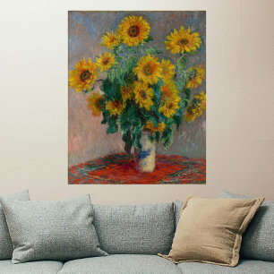 Bouquet of Sunflowers Monet Poster