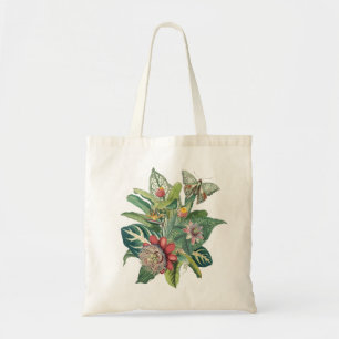 Bouquet of Tropical Leaves and Flowers Tote Bag