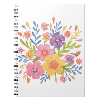 Bouquet of wild flowers notebook