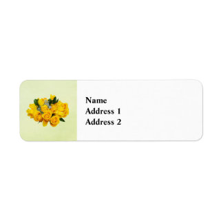 Bouquet of Yellow Roses and Baby’s Breath Return Address Label