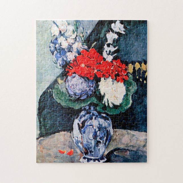 Bouquet with Little Delft, Paul Cezanne Jigsaw Puzzle (Vertical)