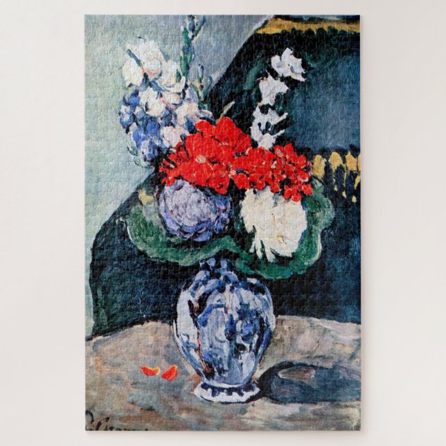 Bouquet with Little Delft, Paul Cezanne Jigsaw Puzzle (Vertical)