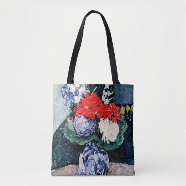 Bouquet with Little Delft, Paul Cezanne Tote Bag (Front)