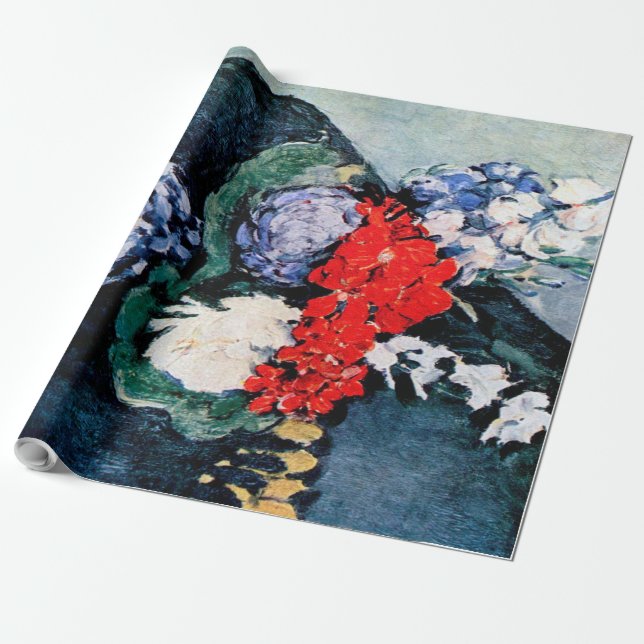 Bouquet with Little Delft, Paul Cezanne Wrapping Paper (Unrolled)