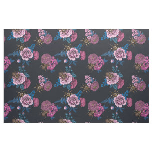 Bouquets and tarantula 2 fabric