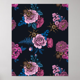 Bouquets and tarantula 2 poster