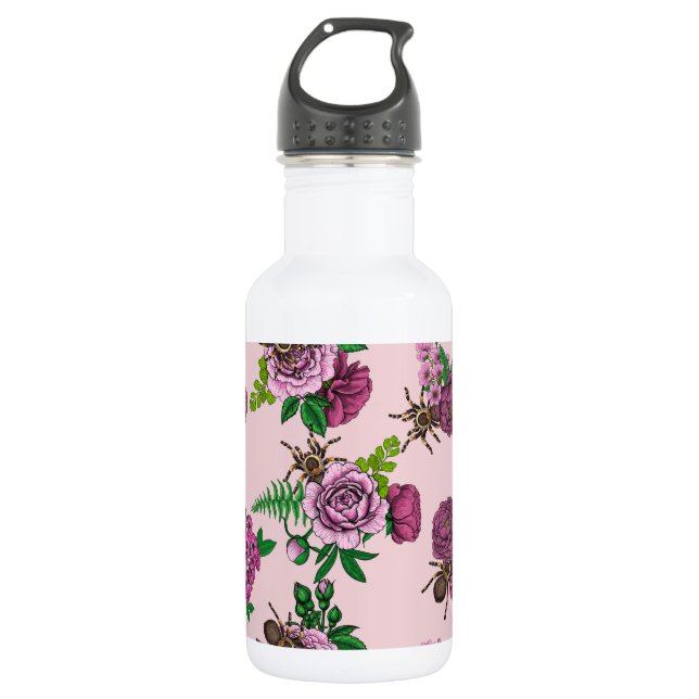 Bouquets and tarantula 532 ml water bottle (Front)