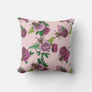 Bouquets and tarantula cushion