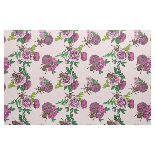 Bouquets and tarantula fabric (Fat Quarter)