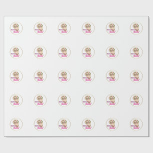 Bouquets business logo Sticker Wrapping Paper