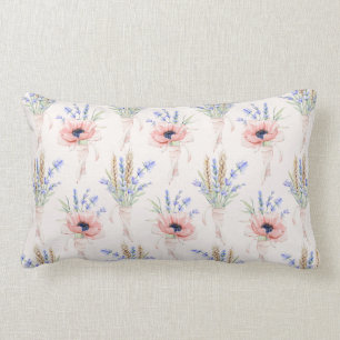 Bouquets of Lavender Provence Floral Throw Pillow