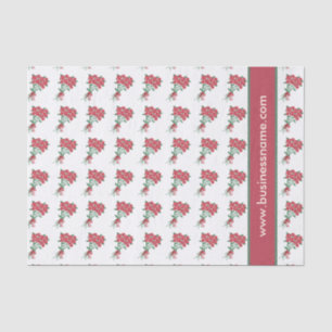 Bouquets of Red Roses Custom Text Tissue Paper