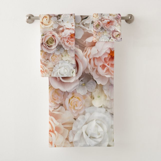 Bouquets of Roses 1 Bath Towel Set (Insitu)
