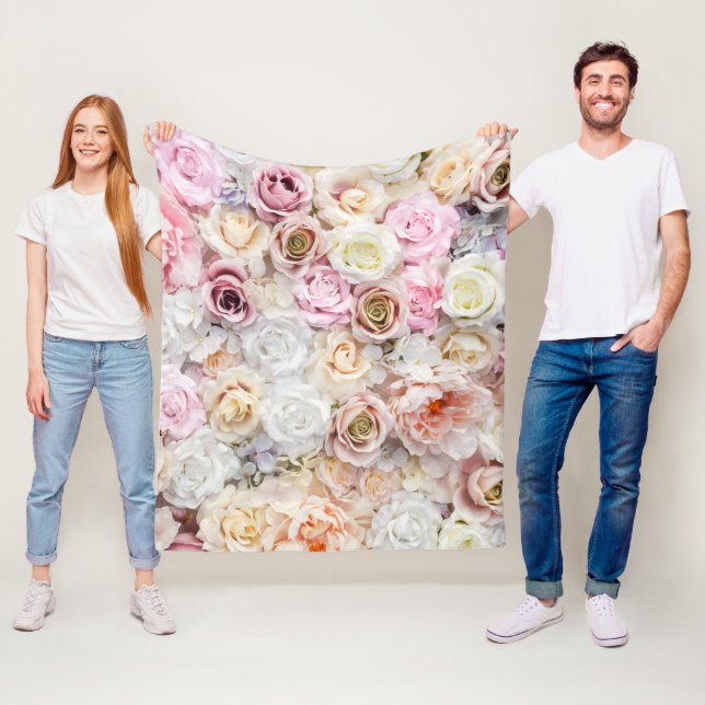 Bouquets of Roses 1 Fleece Blanket (In Situ)
