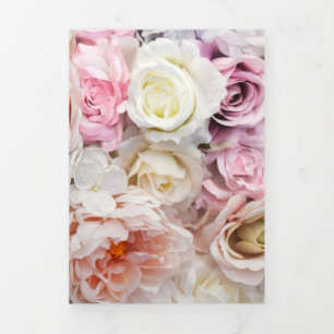 Bouquets of Roses 1 Tri-Fold Holiday Card