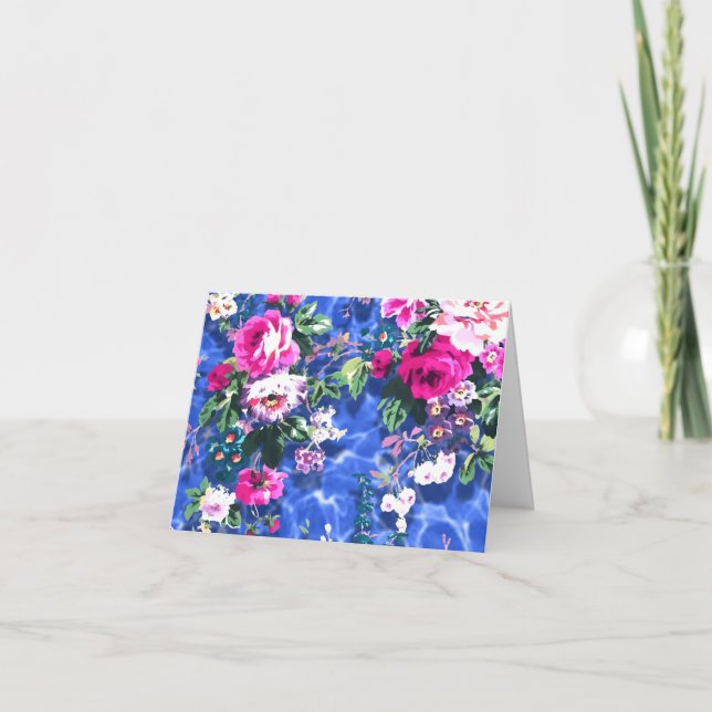 Bouquets with roses thank you card (Front)