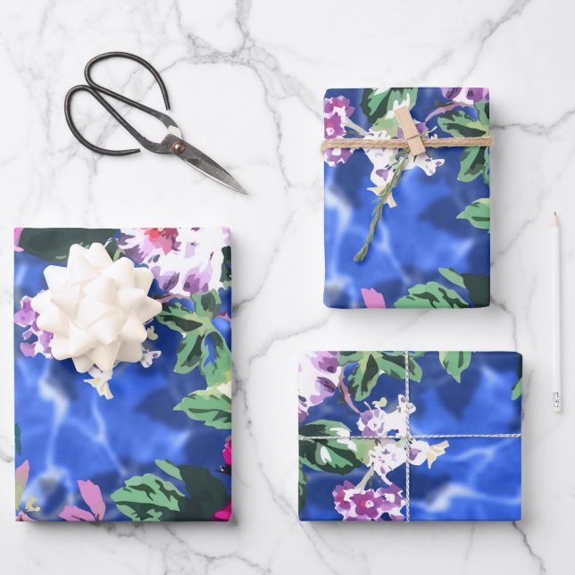 Bouquets with roses wrapping paper sheet (Front)