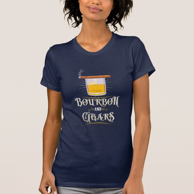 Bourbon And Cigars T-Shirt (Front)