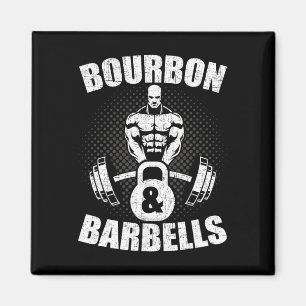 Bourbon Barbells Fitness Bodybuilding Weightliftin Magnet