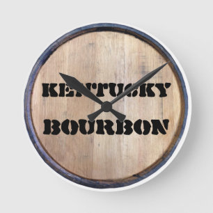BOURBON BARREL LID (FAUX) KENTUCKY CLOCK