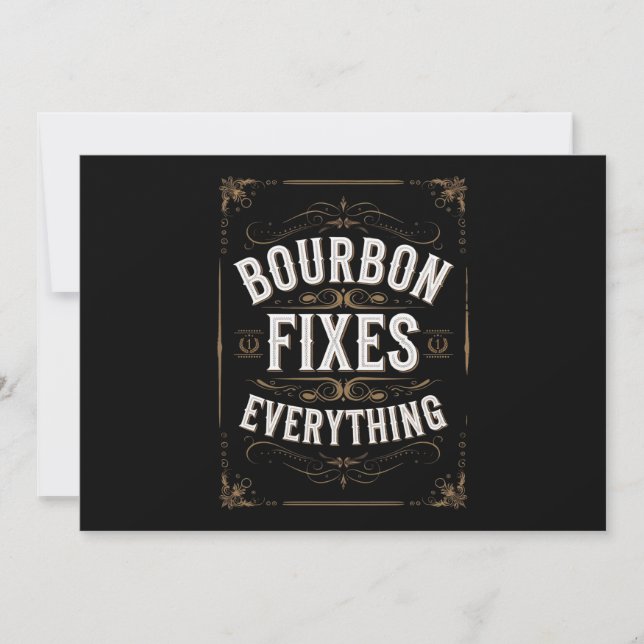 Bourbon Day Fixes Everything  Invitation (Front)