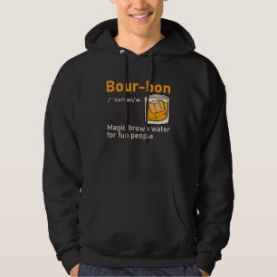 Bourbon Definition Magic Brown Water  Whisky  Men Hoodie