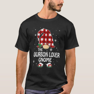 Bourbon Gnome Buffalo Plaid Matching Family Christ T-Shirt