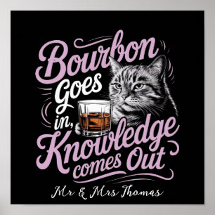Bourbon Goes In, Wisdom Comes Out Perfect Quote Poster