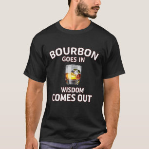 Bourbon Goes In Wisdom Comes Out Retro Bourbon Dri T-Shirt