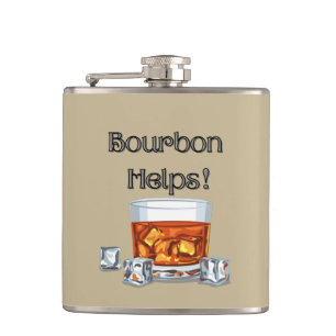 Bourbon Helps! Hip Flask